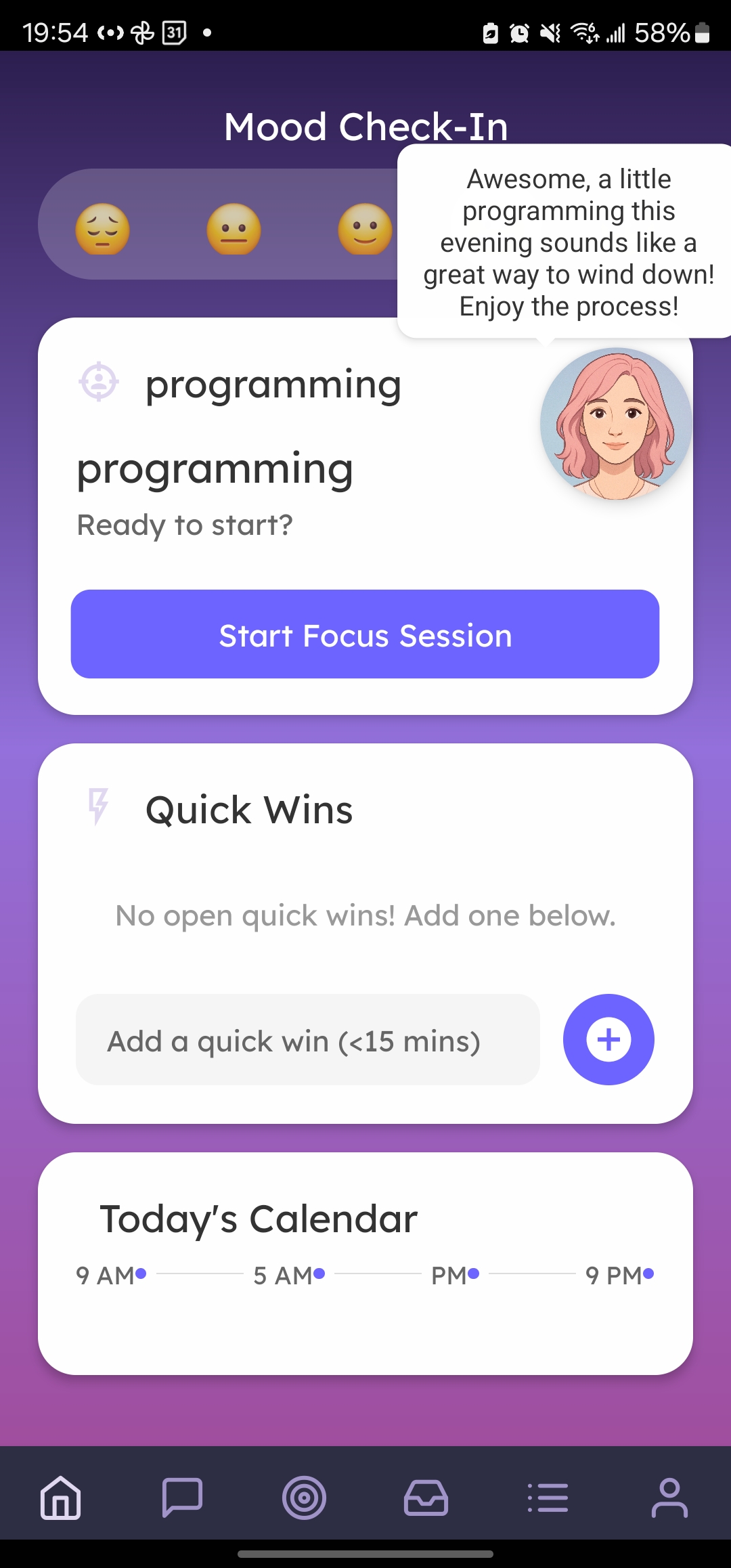 NeuroNav app home screen